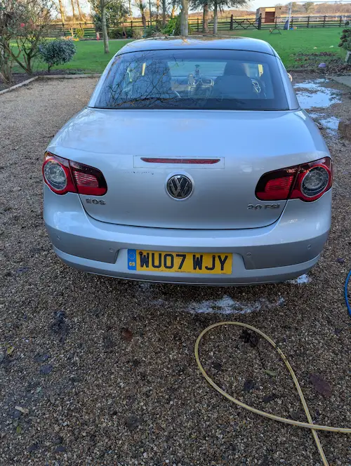 A car gleaming after a County Cutters hand wash and valet